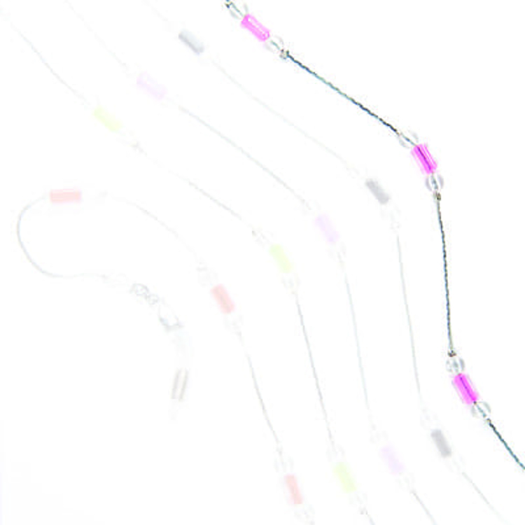 Bild von CentroStyle collection Paris Metall-Brillenkette - lange rosa Perlen