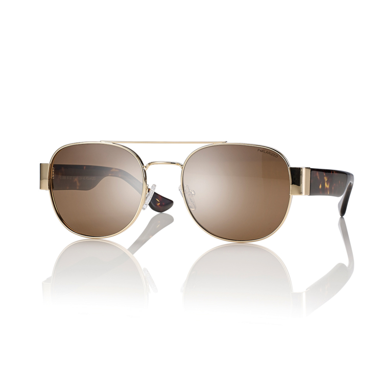 Bild von Metall-/Acetat-Sonnenbrille, Gr. 56-20, in 2 Farben, pol. Gläser, inkl. Etui