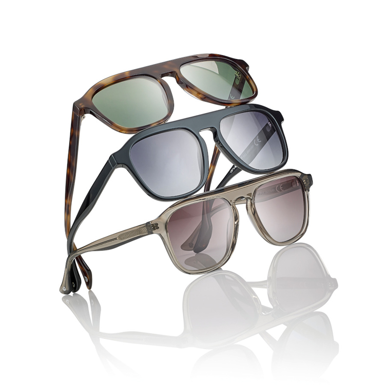 Bild von Acetat-Sonnenbrille, Gr. 54-18, in 3 Farben, Gläser polarisierend, inkl. Etui