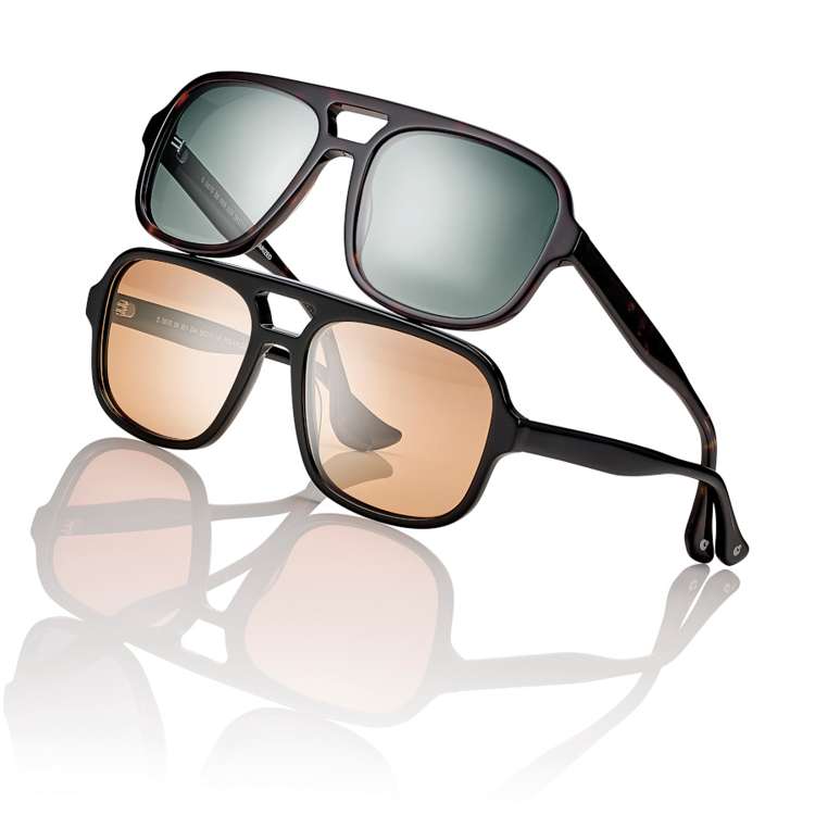 Bild von Acetat-Sonnenbrille, Gr. 56-17, in 2 Farben, Gläser polarisierend, inkl. Etui