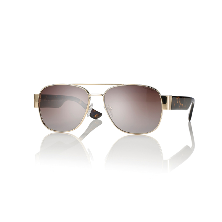 Bild von Metall-/Acetat-Sonnenbrille, Gr. 59-15, in 2 Farben, pol. Gläser, inkl. Etui