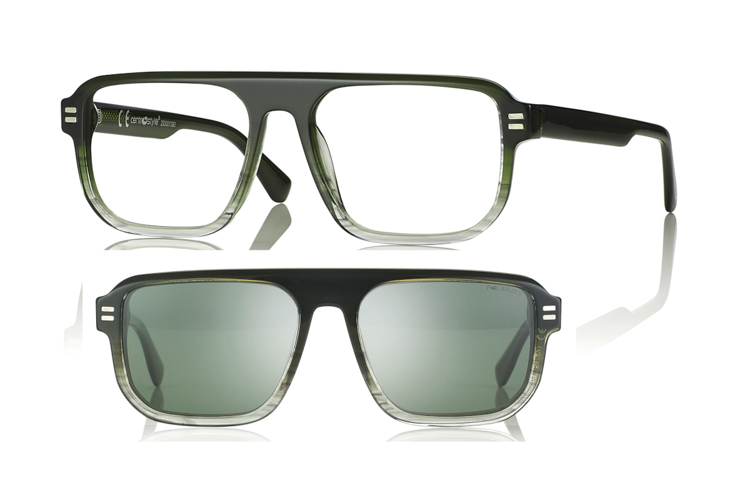 Bild von Acetat Fassung, Gr. 54-17, in 3 Farben, inkl. magnetischem Sonnenclip