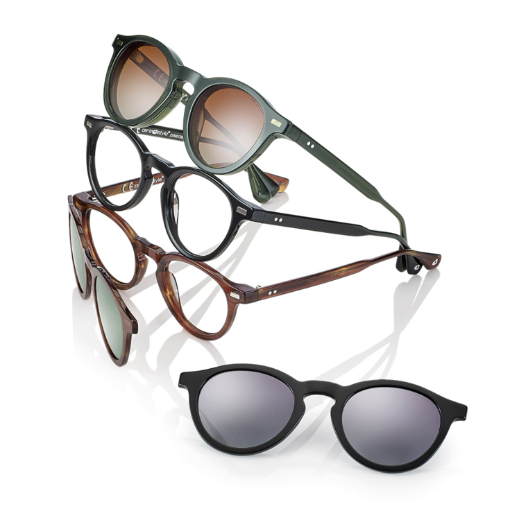 Bild von Acetat Fassung, Gr. 49-22, in 3 Farben, inkl. magnetischem Sonnenclip