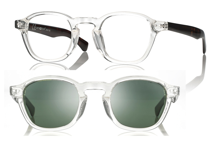 Bild von Acetat Fassung, Gr. 47-25, in 3 Farben, inkl. magnetischem Sonnenclip