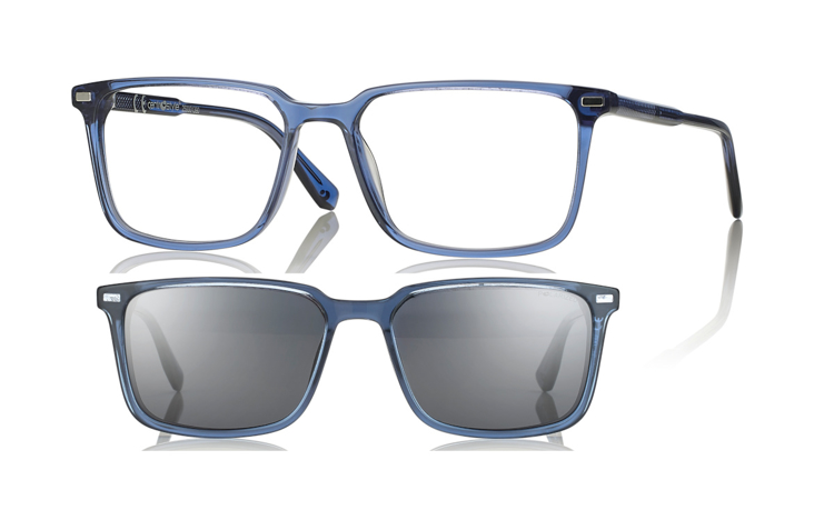 Bild von Acetat Fassung, Gr. 54-17, in 3 Farben, inkl. magnetischem Sonnenclip